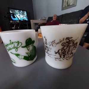 Davy Crockett & Hopalong Cassidy Mugs